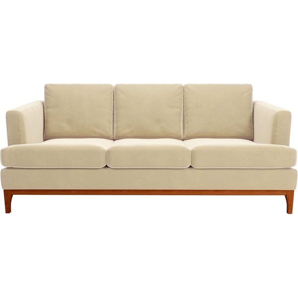 Scarlett 3 Seater Sofa, light beige, Leg colour: aveo