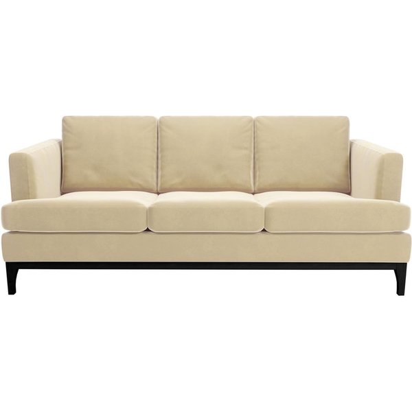 Scarlett 3 Seater Sofa, light beige, Leg colour: black