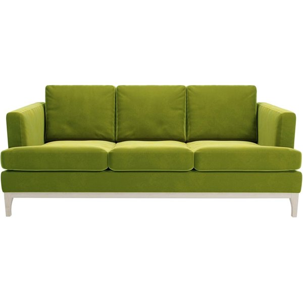 Scarlett 3 Seater Sofa, olive green, Leg colour: white