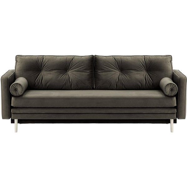 Mossa Sofa Bed with Storage, graphite, Leg colour: white