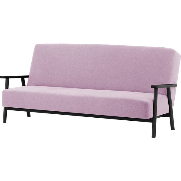Luppo Click-Clack Folding Sofa Bed, pink, Leg colour: black