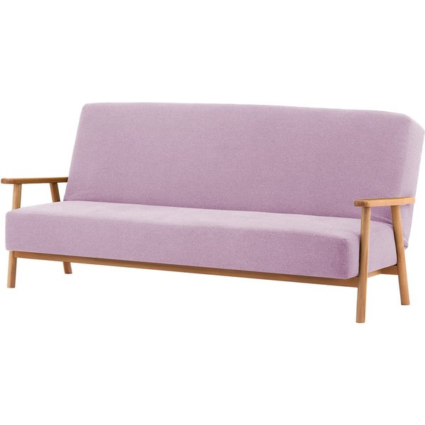 Luppo Click-Clack Folding Sofa Bed, pink, Leg colour: like oak