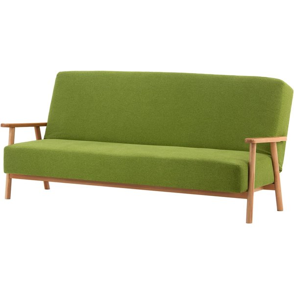 Luppo Click-Clack Folding Sofa Bed, lime, Leg colour: like oak