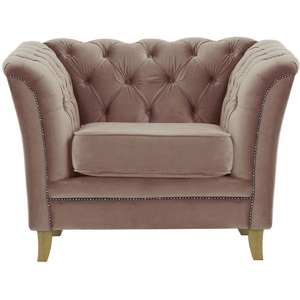 Karin Armchair, lilac, Leg colour: like oak