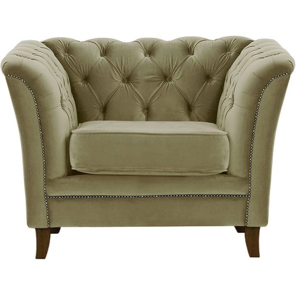 Karin Armchair, mink, Leg colour: dark oak