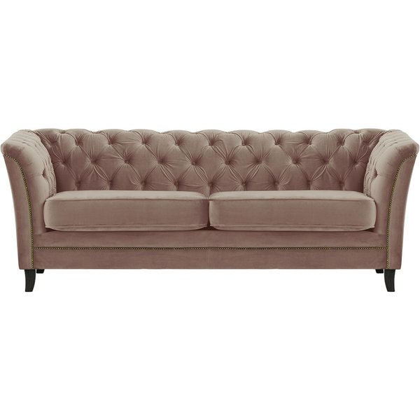 Karin 3 Seater Sofa, lilac, Leg colour: black
