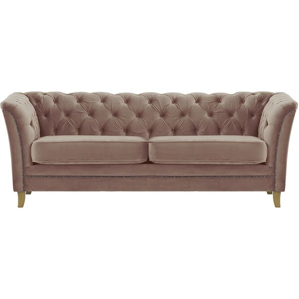 Karin 3 Seater Sofa, lilac, Leg colour: like oak