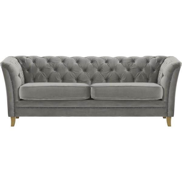 Karin 3 Seater Sofa, silver, Leg colour: like oak