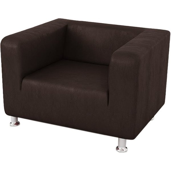 Scala Faux Leather Armchair, brown