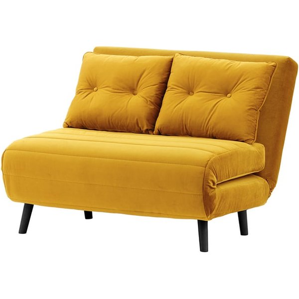 Flic Small Sofa Bed - width 103 cm, V 33 - Rust, Leg colour: dark oak