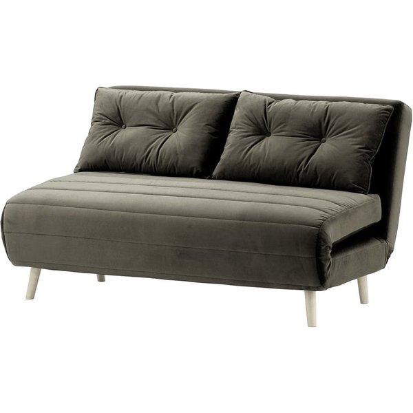 Flic Large Double Sofa Bed - width 142 cm, graphite, Leg colour: white