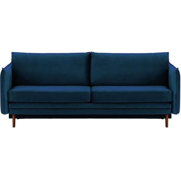 Nimbus Sofa Bed with Storage, blue, Leg colour: dark oak