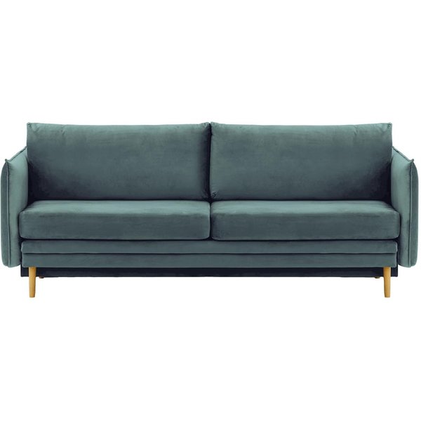 Nimbus Sofa Bed with Storage, dirty blue, Leg colour: like oak