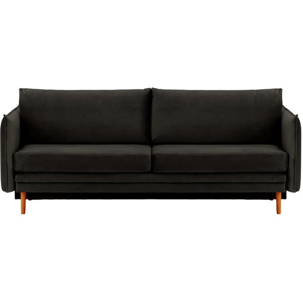 Nimbus Sofa Bed with Storage, black, Leg colour: aveo