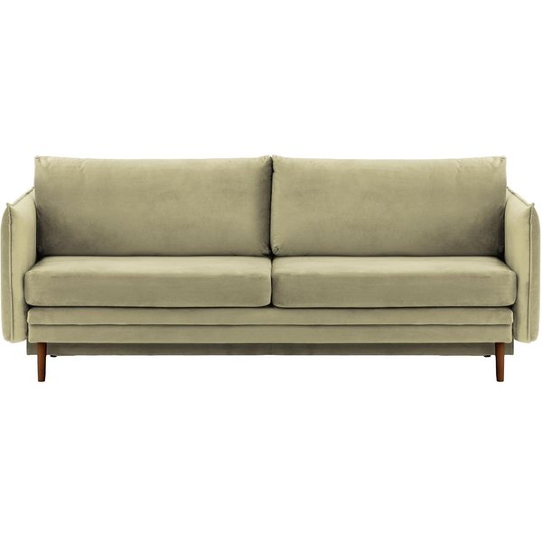 Nimbus Sofa Bed with Storage, mink, Leg colour: dark oak