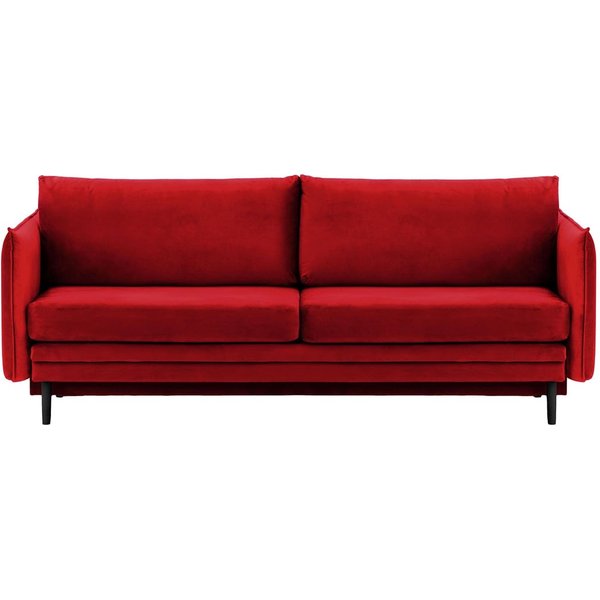 Nimbus Sofa Bed with Storage, dark red, Leg colour: black