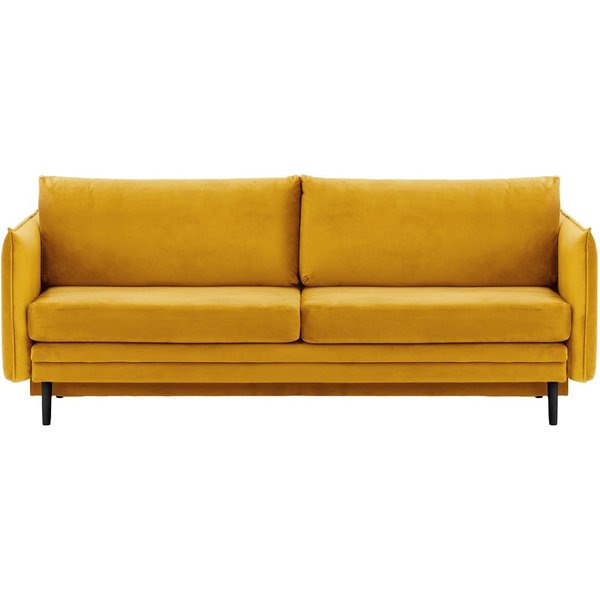 Nimbus Sofa Bed with Storage, mustard, Leg colour: black