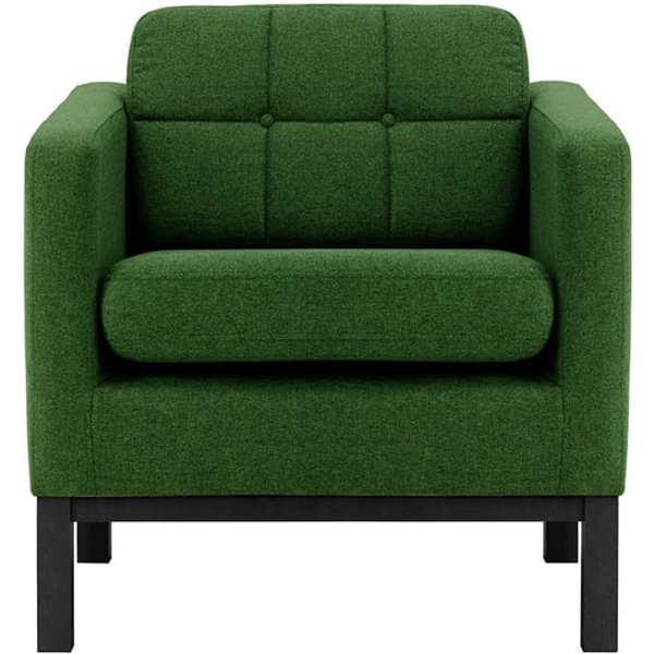 Normann Armchair, dark green, Leg colour: black