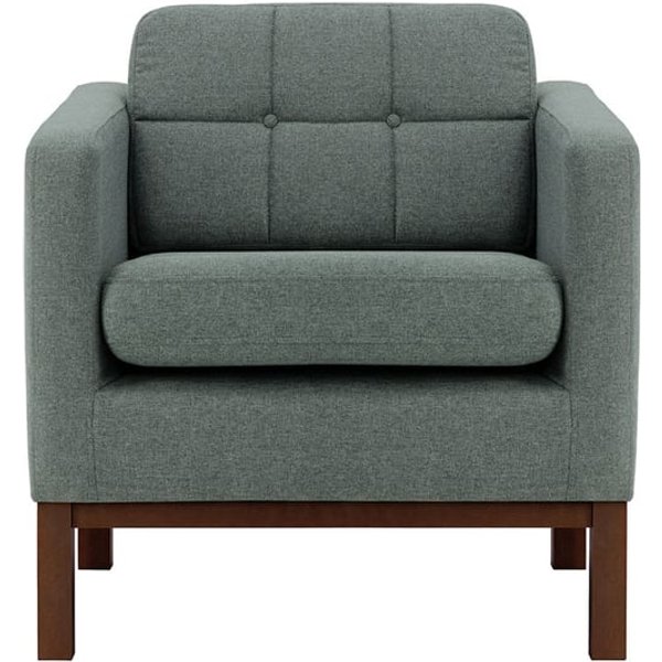 Normann Armchair, dark grey, Leg colour: dark oak