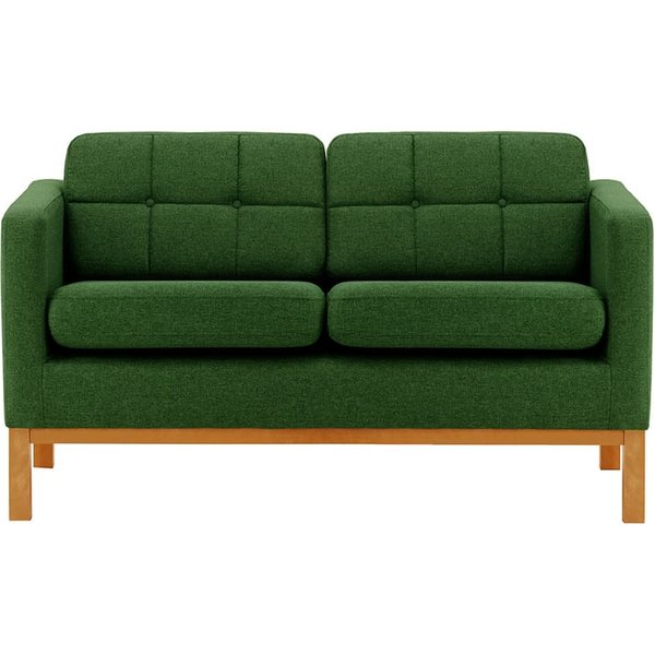 Normann 2 Seater Sofa, dark green, Leg colour: aveo