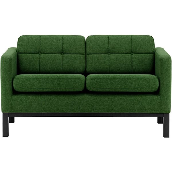 Normann 2 Seater Sofa, dark green, Leg colour: black