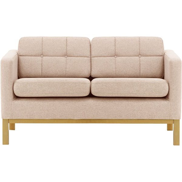 Normann 2 Seater Sofa, pastel pink, Leg colour: like oak