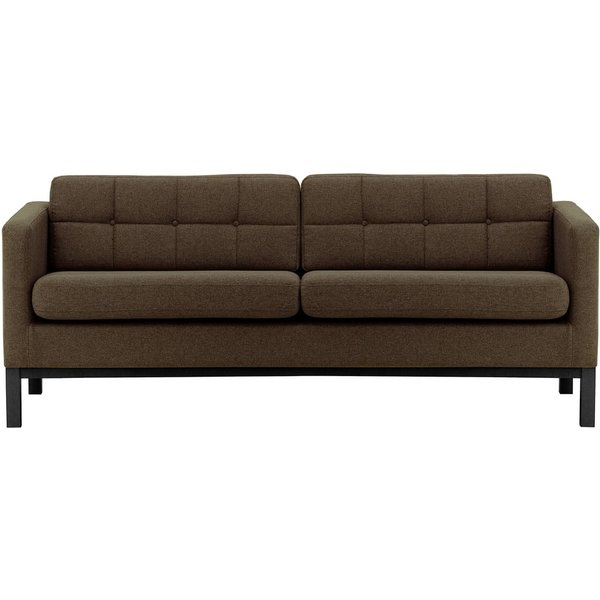Normann 3 Seater Sofa, brown, Leg colour: black