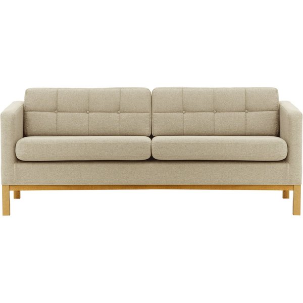 Normann 3 Seater Sofa, beige, Leg colour: like oak