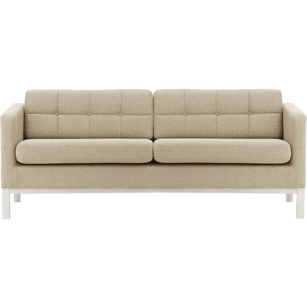 Normann 3 Seater Sofa, beige, Leg colour: white