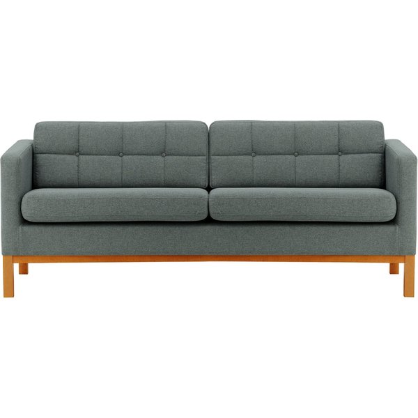 Normann 3 Seater Sofa, dark grey, Leg colour: aveo