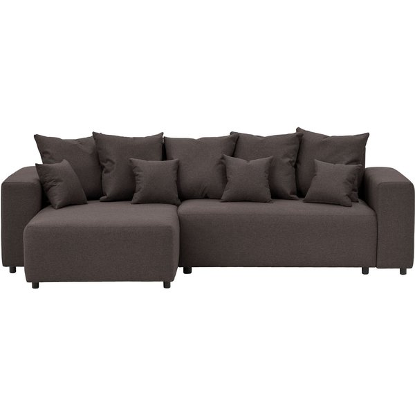 Homely Left Hand Corner Sofa Bed, brown