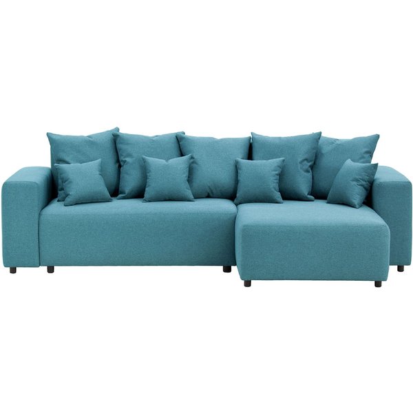 Homely Right Hand Corner Sofa Bed, turquoise