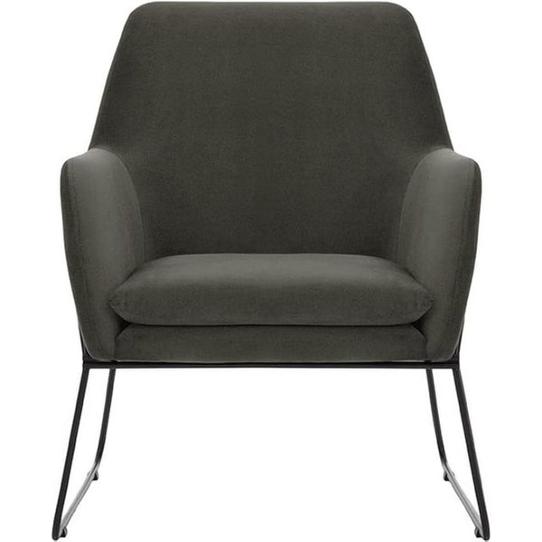 Foxe Metal Frame Armchair, graphite, Leg colour: black metal frame