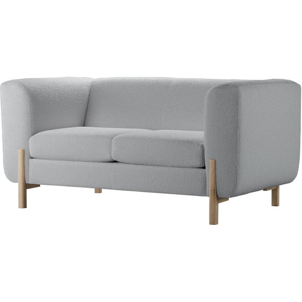 Plia 2 Seater Sofa, boucle grey