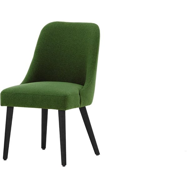 Albion Dining Chair, green, Leg colour: black