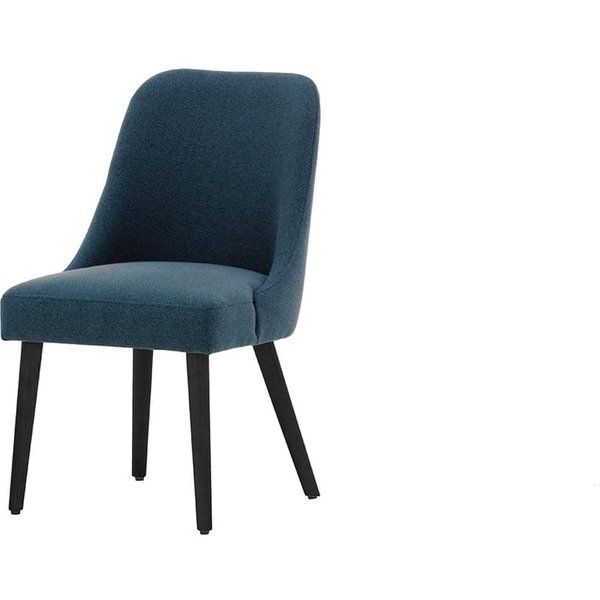 Albion Dining Chair, blue, Leg colour: black