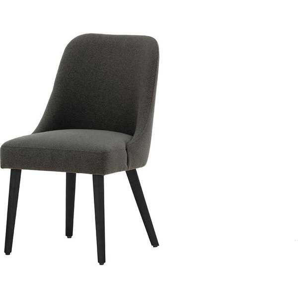 Albion Dining Chair, dark grey, Leg colour: black