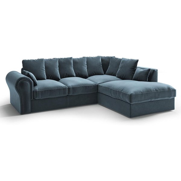 Baron Right Hand Corner Sofa, blue