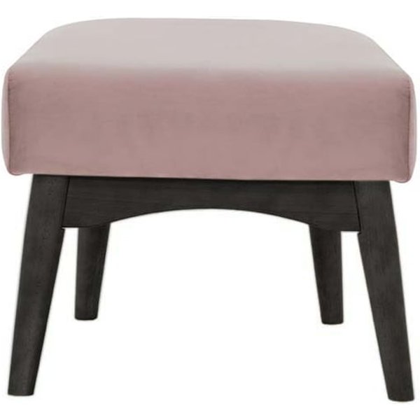 Hollis Footstool, lilac, Leg colour: black