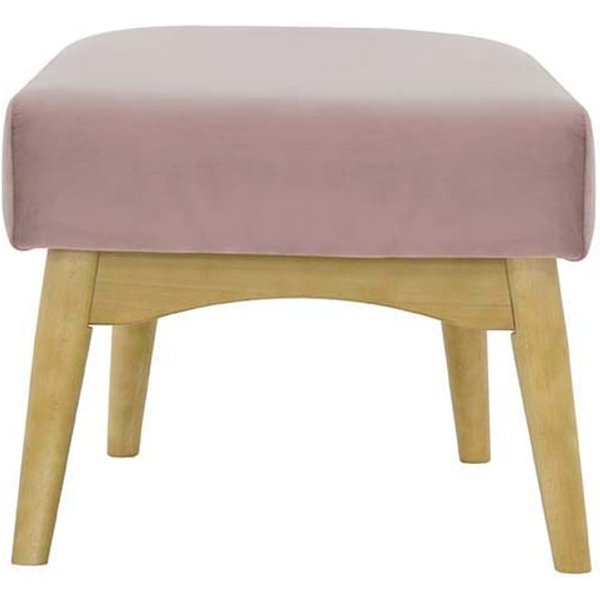Hollis Footstool, lilac, Leg colour: like oak