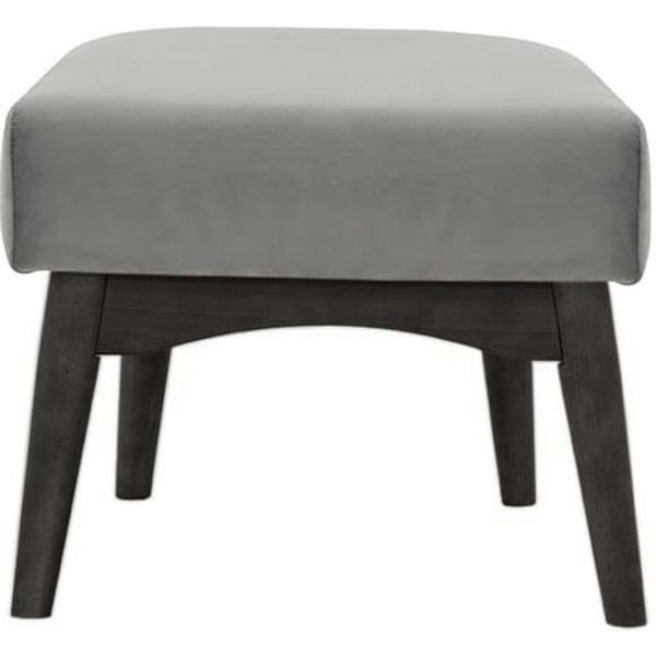 Hollis Footstool, silver, Leg colour: black