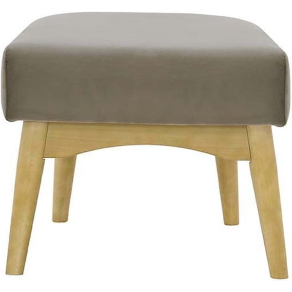 Hollis Footstool, grey, Leg colour: like oak