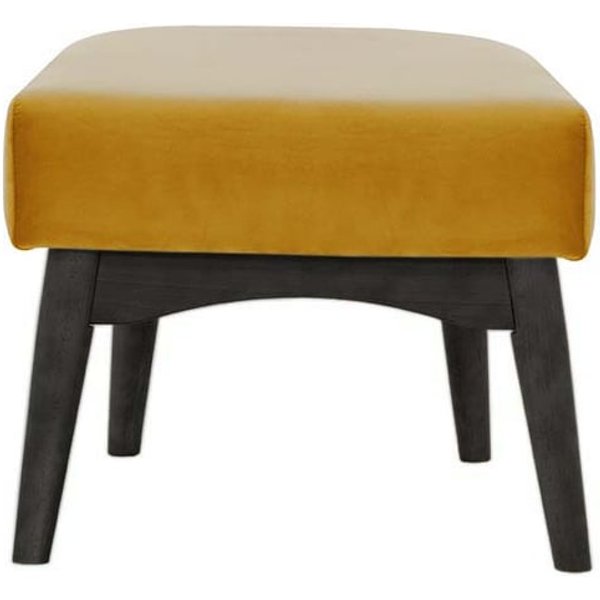 Hollis Footstool, mustard, Leg colour: black