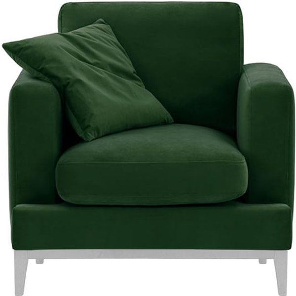 Covex Wood Armchair, dark green, Leg colour: white
