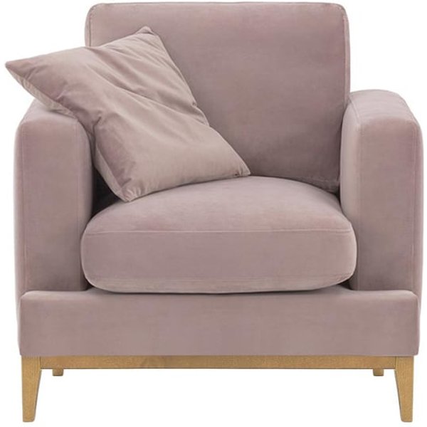 Covex Wood Armchair, lilac, Leg colour: like oak