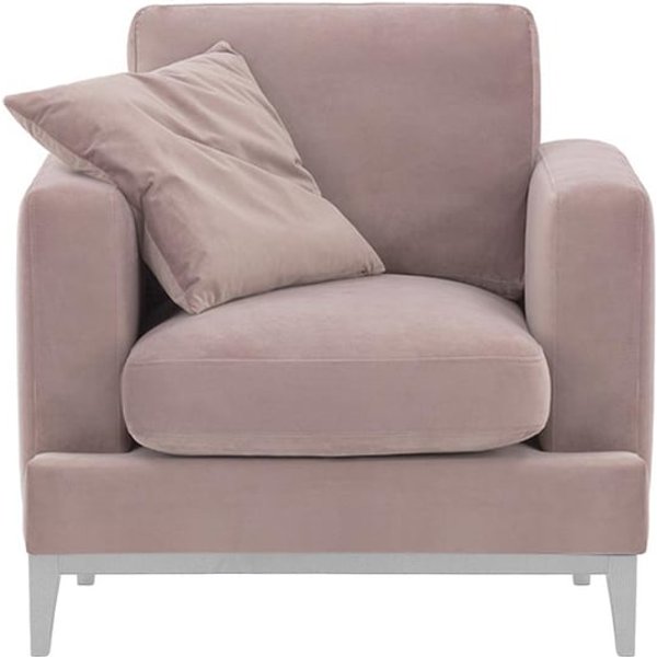 Covex Wood Armchair, lilac, Leg colour: white