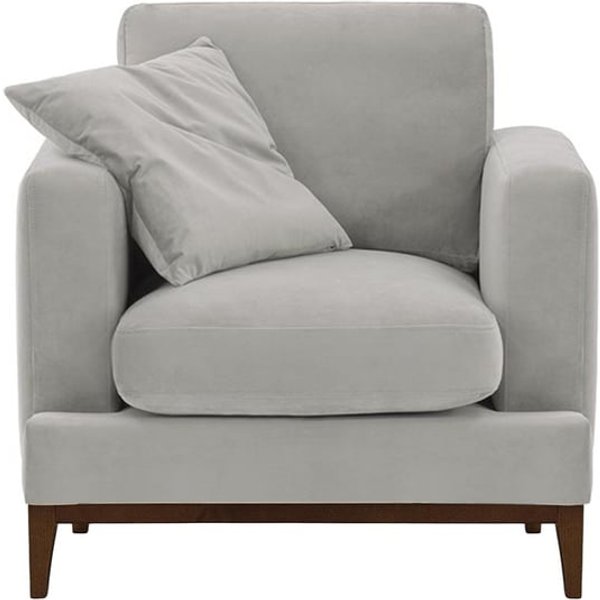 Covex Wood Armchair, silver, Leg colour: dark oak