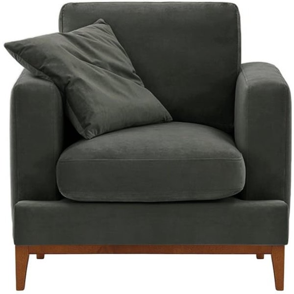 Covex Wood Armchair, graphite, Leg colour: aveo