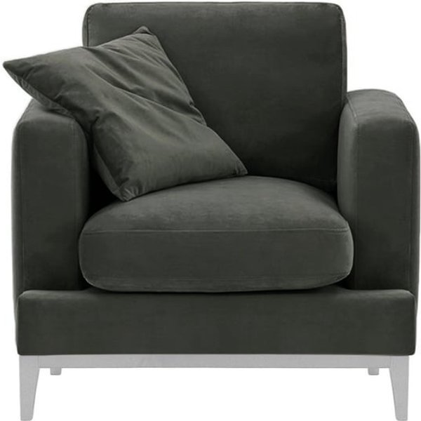 Covex Wood Armchair, graphite, Leg colour: white