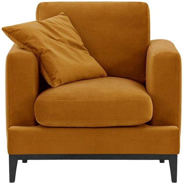 Covex Wood Armchair, mustard, Leg colour: black